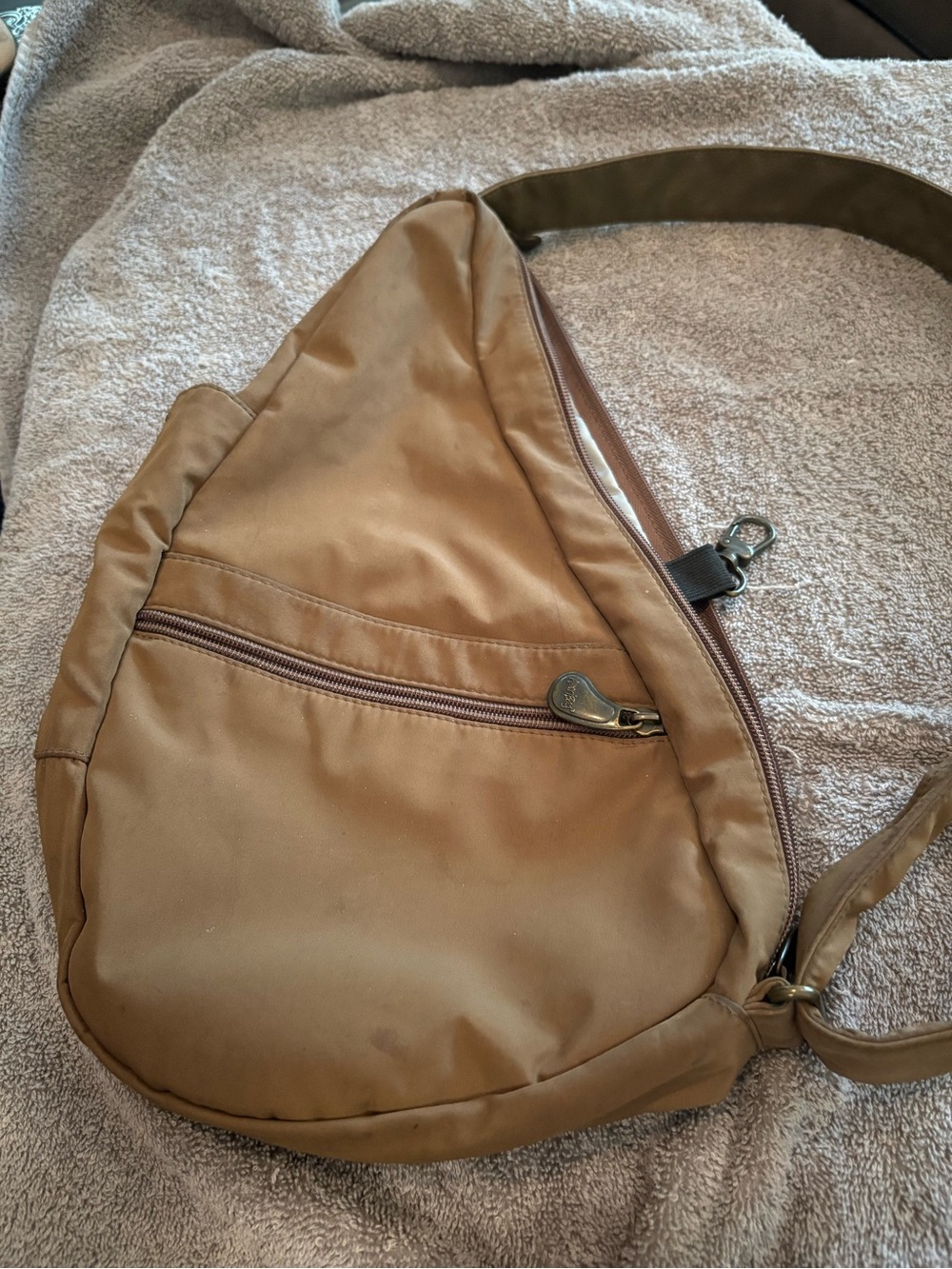 Ameribag Tan Crossbody Sling Bag